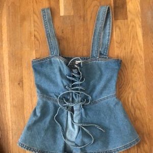 Billabong large denim top